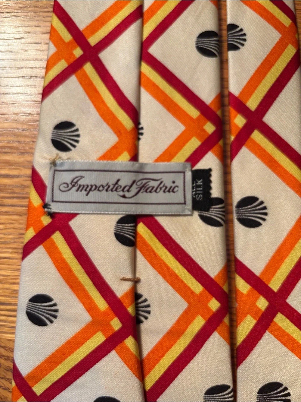 Men's 1970s Continental Airlines  Silk Tie
